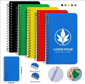 PP Coil Book Waterproof 60 Sheets 5 x 3 Inch College Ruled Pocket Notebook